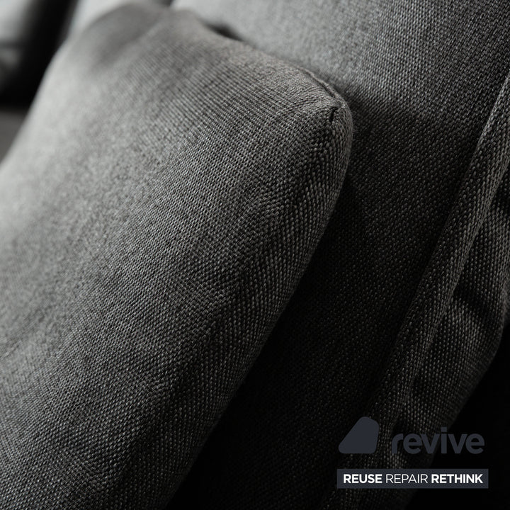 Koinor Vanda fabric corner sofa grey manual function chaise longue right sofa couch