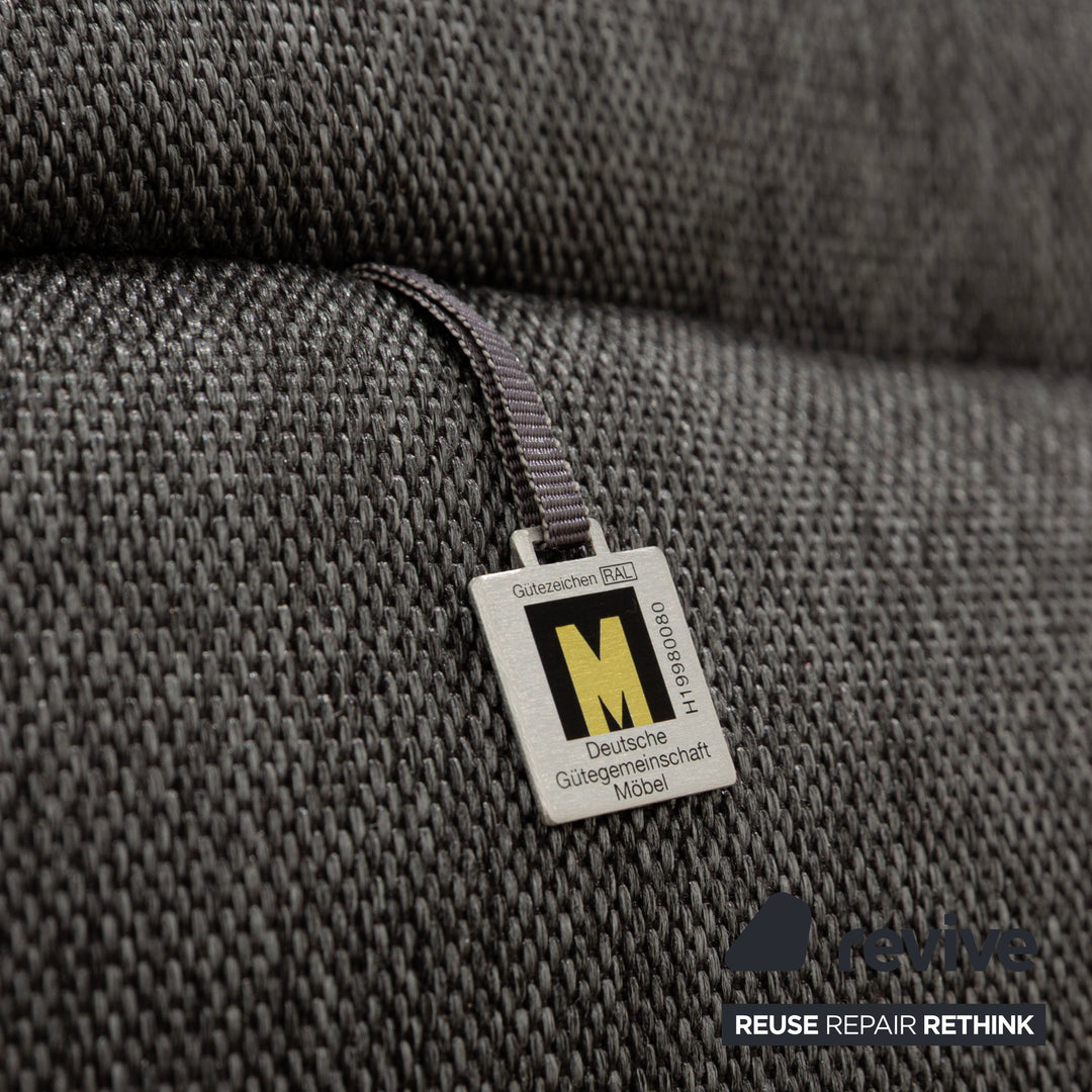 Koinor Vanda fabric corner sofa grey manual function chaise longue right sofa couch