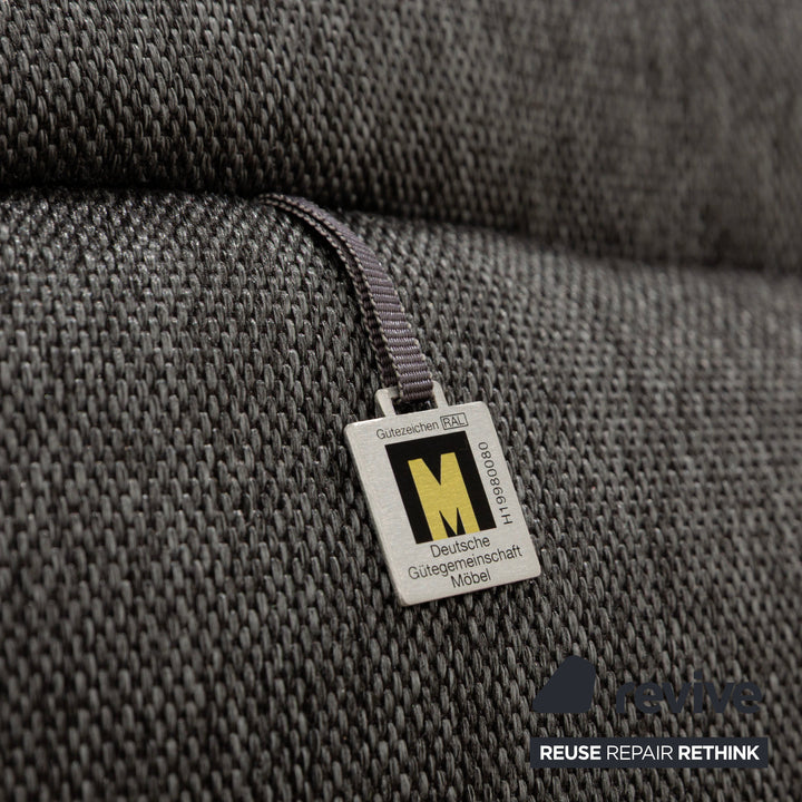 Koinor Vanda fabric corner sofa grey manual function chaise longue right sofa couch