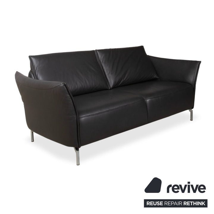 Koinor Vanda Zweisitzer Leder Sofa Anthrazit Couch manuelle Funktion