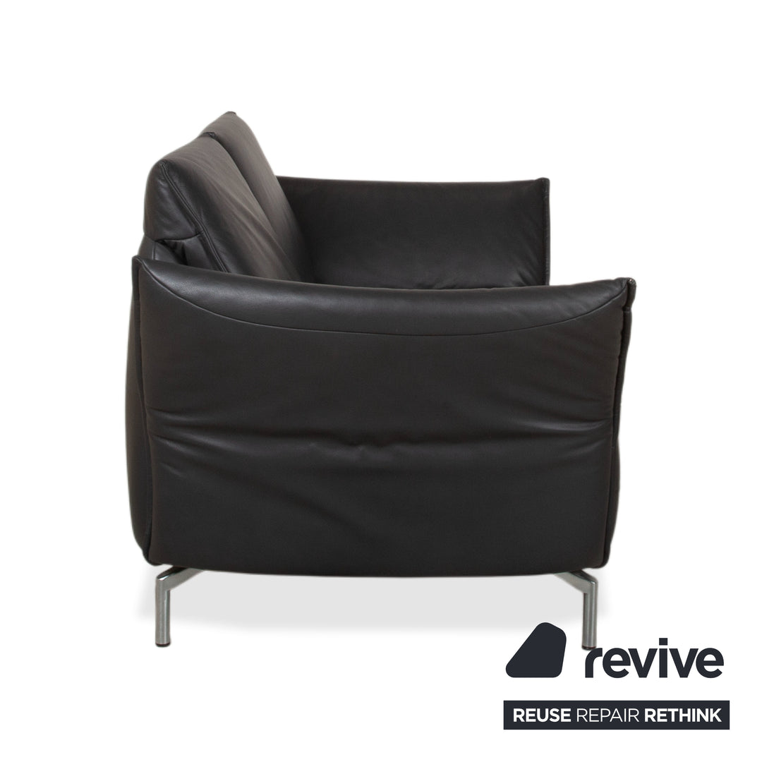 Koinor Vanda Zweisitzer Leder Sofa Anthrazit Couch manuelle Funktion