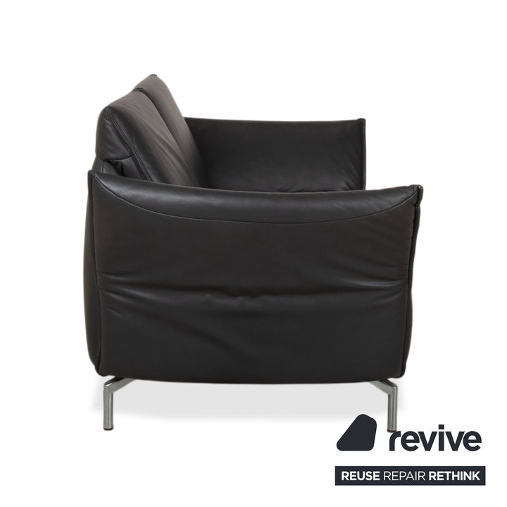 Koinor Vanda Zweisitzer Leder Sofa Anthrazit Couch manuelle Funktion