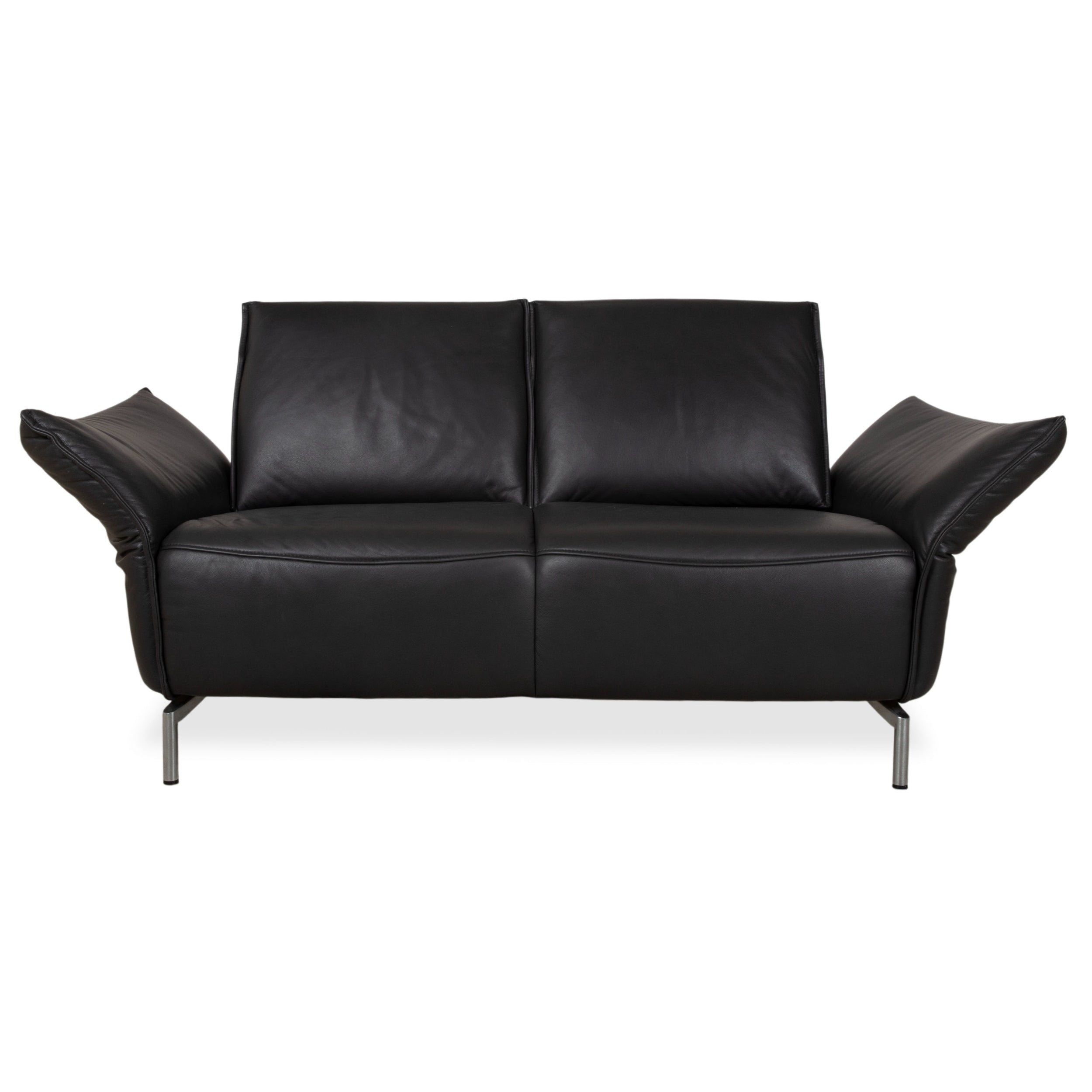 Koinor Vanda Zweisitzer Leder Sofa Anthrazit Couch manuelle Funktion