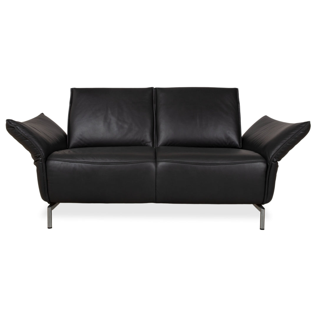 Koinor Vanda Zweisitzer Leder Sofa Anthrazit Couch manuelle Funktion
