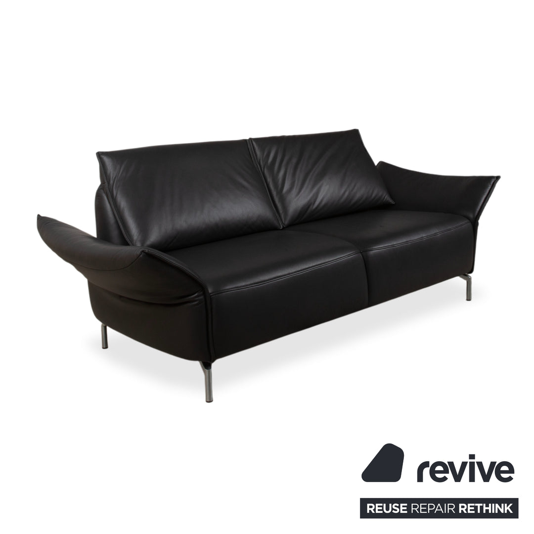 Koinor Vanda Zweisitzer Leder Sofa Anthrazit Couch manuelle Funktion