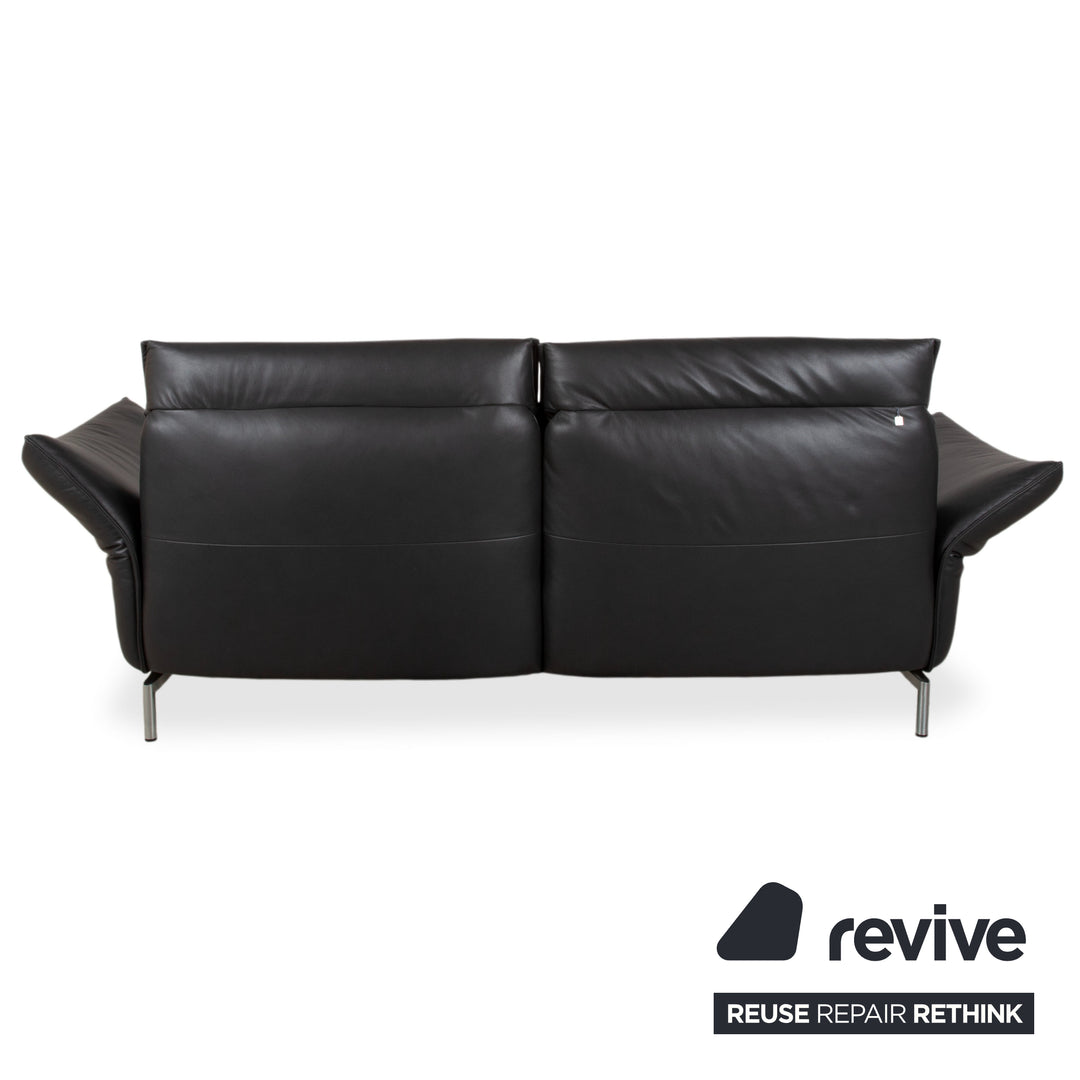 Koinor Vanda Zweisitzer Leder Sofa Anthrazit Couch manuelle Funktion