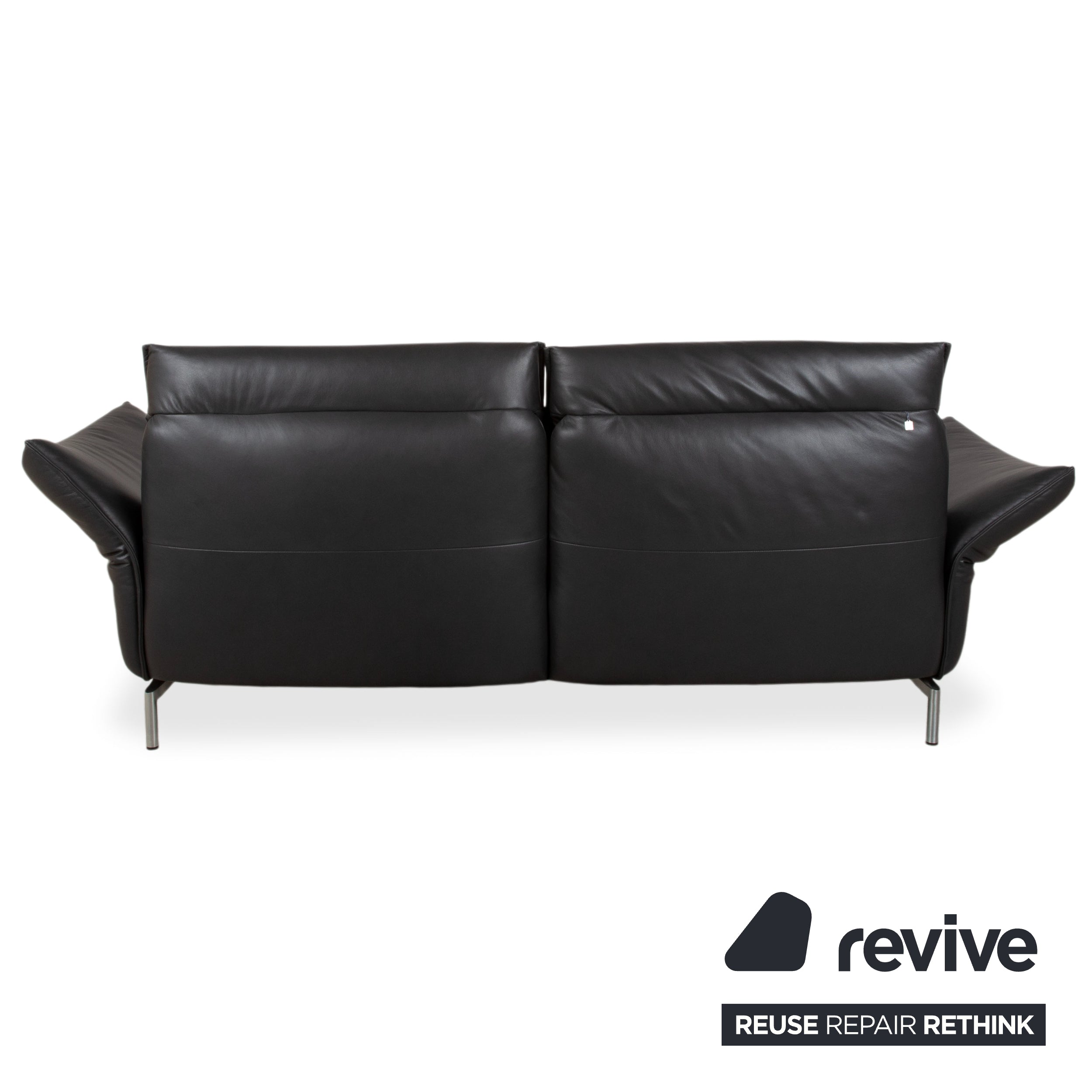 Koinor Vanda Zweisitzer Leder Sofa Anthrazit Couch manuelle Funktion