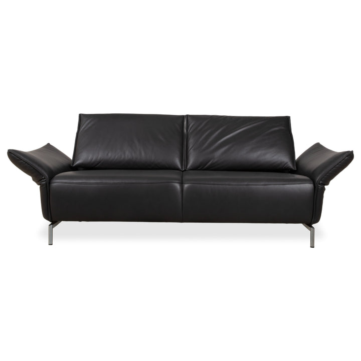 Koinor Vanda Zweisitzer Leder Sofa Anthrazit Couch manuelle Funktion