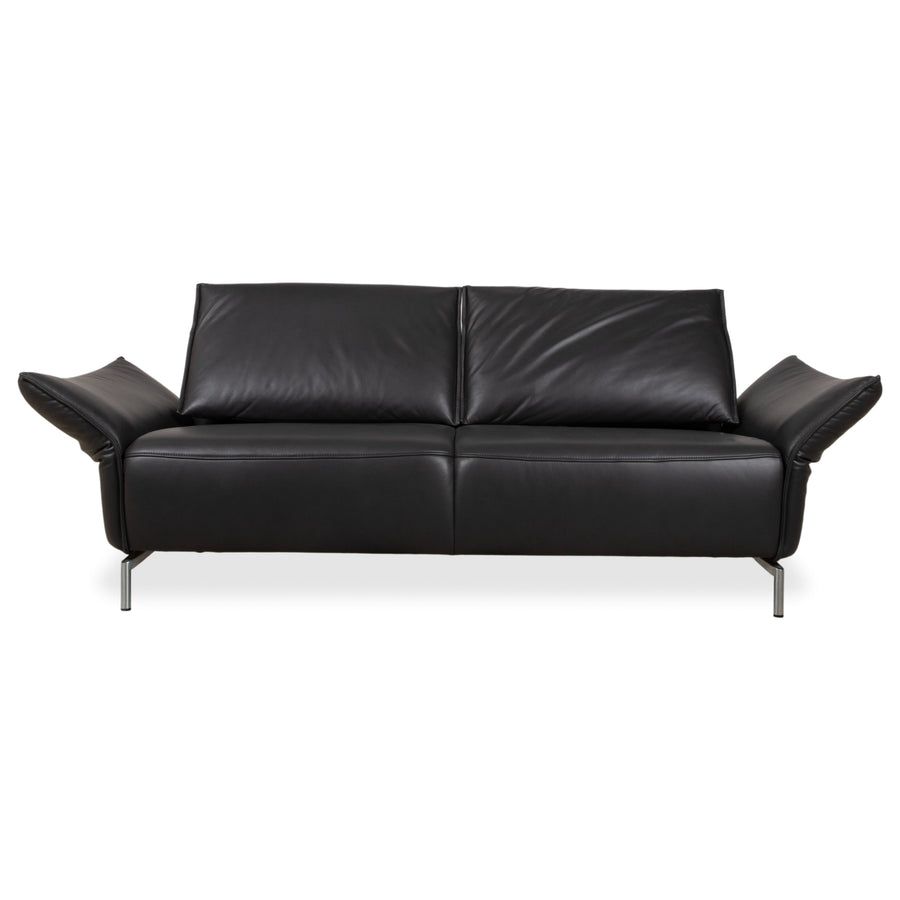 Koinor Vanda Zweisitzer Leder Sofa Anthrazit Couch manuelle Funktion