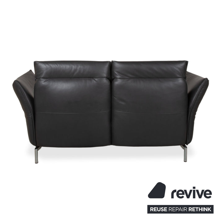 Koinor Vanda Zweisitzer Leder Sofa Anthrazit Couch manuelle Funktion