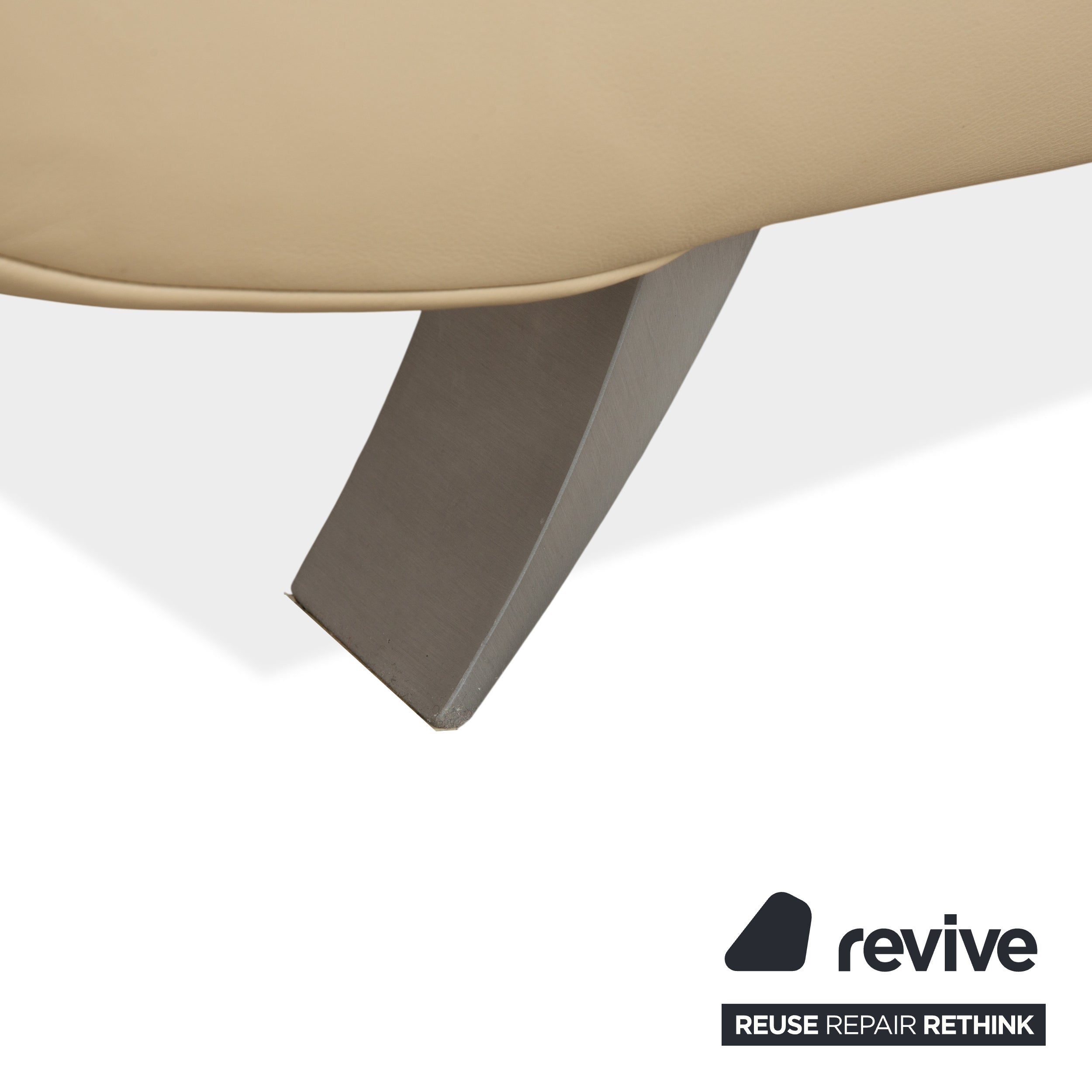 Koinor Velluti Leder Dreisitzer Creme manuelle Funktion Sofa Couch