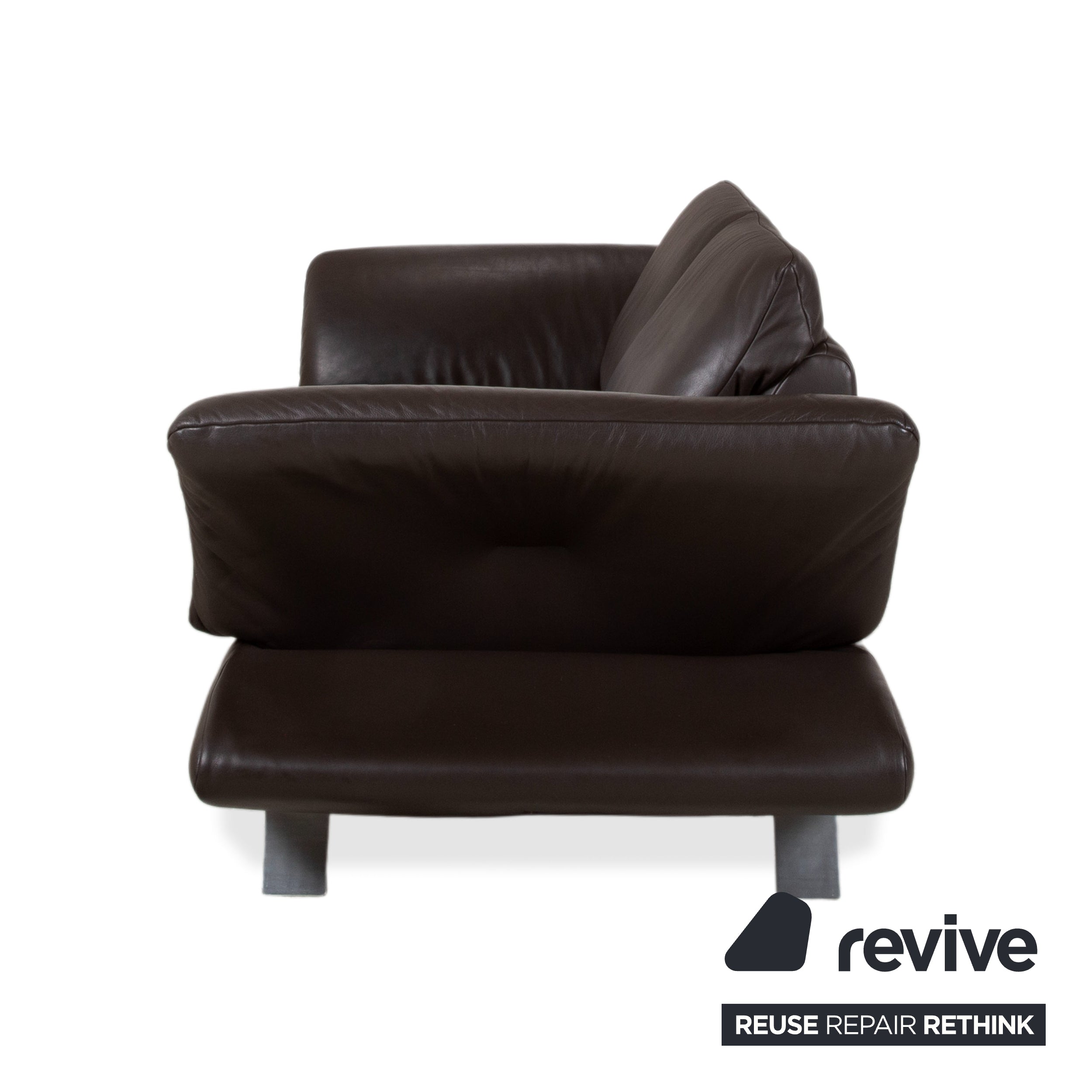 Koinor Velluti Leder Zweisitzer Braun manuelle Funktion Sofa Couch