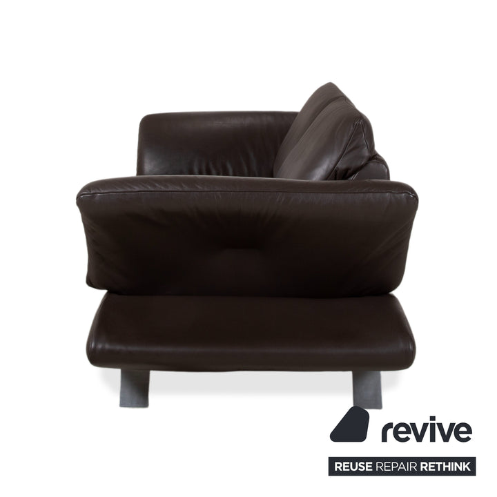 Koinor Velluti Leder Zweisitzer Braun manuelle Funktion Sofa Couch