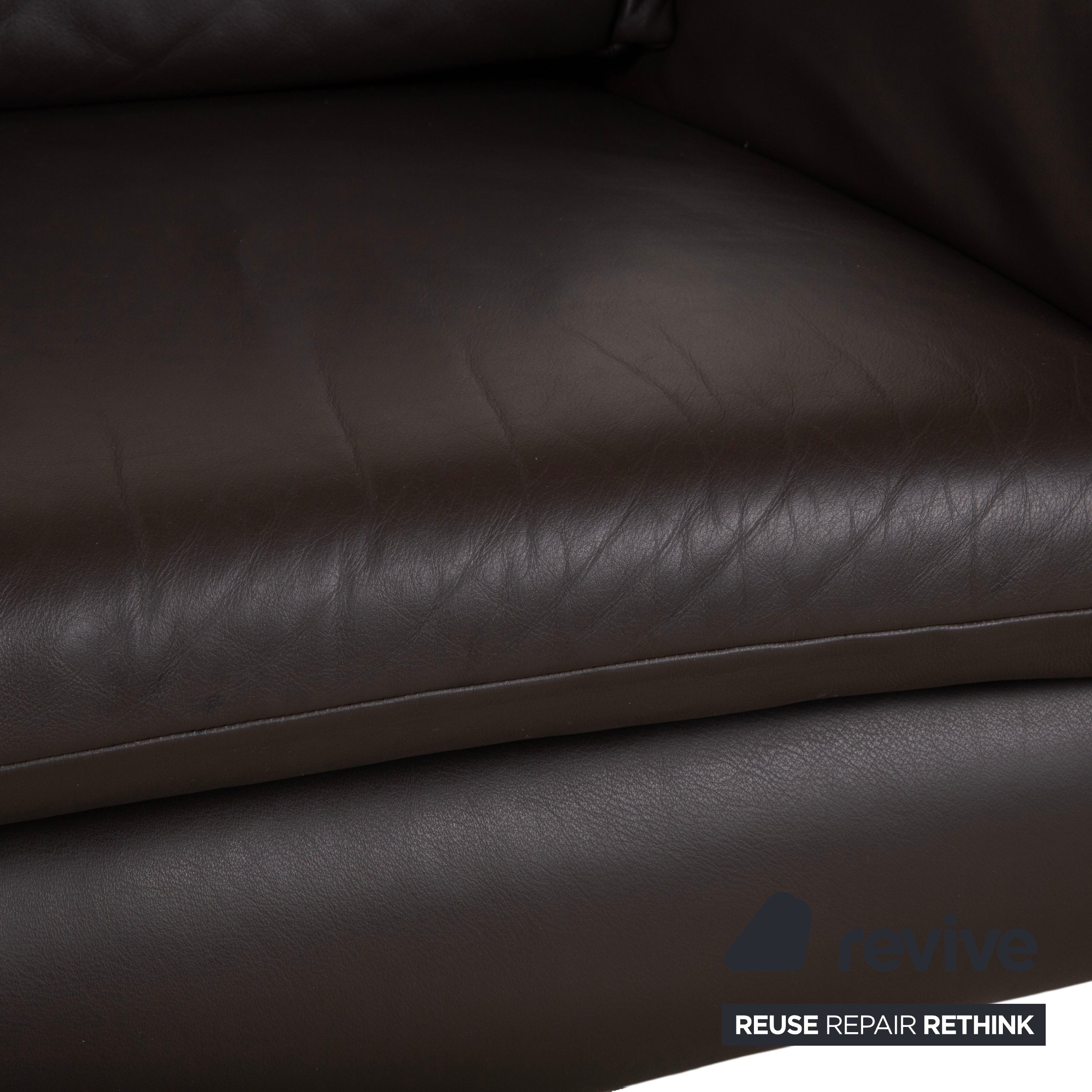 Koinor Velluti Leder Zweisitzer Braun manuelle Funktion Sofa Couch