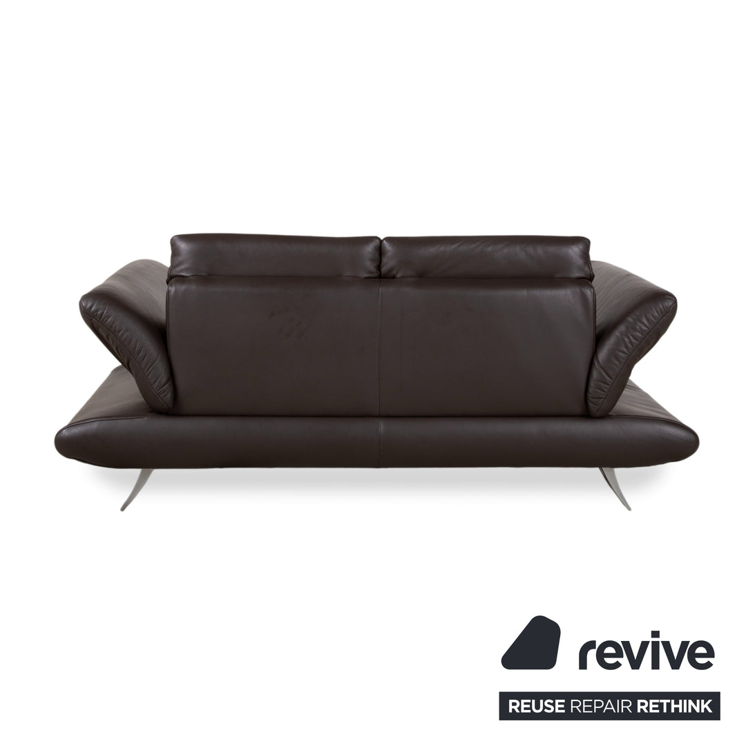 Koinor Velluti Leder Zweisitzer Braun manuelle Funktion Sofa Couch
