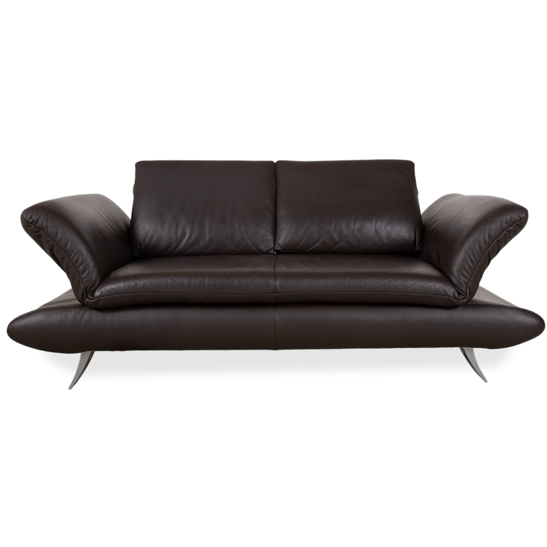 Koinor Velluti Leder Zweisitzer Braun manuelle Funktion Sofa Couch