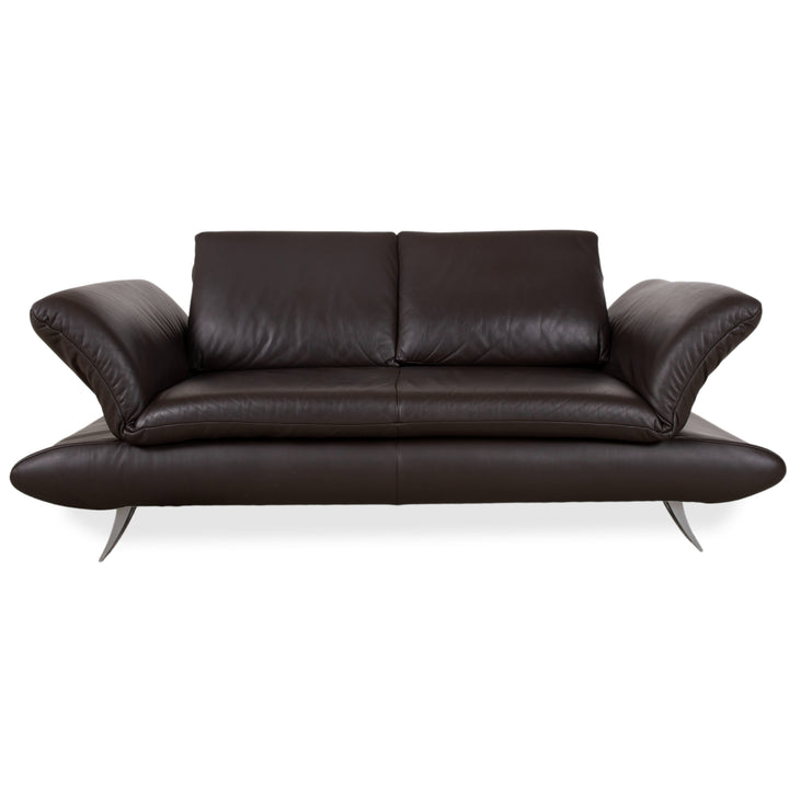 Koinor Velluti Leder Zweisitzer Braun manuelle Funktion Sofa Couch