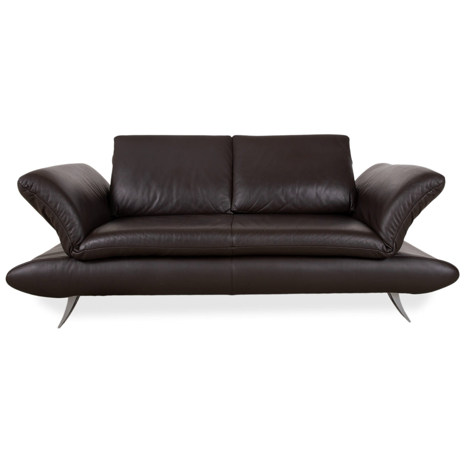 Koinor Velluti Leder Zweisitzer Braun manuelle Funktion Sofa Couch