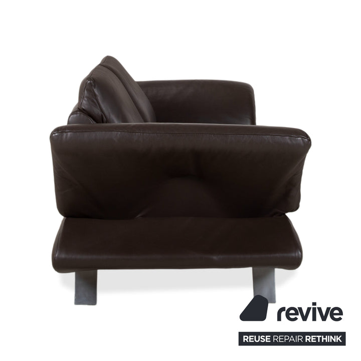 Koinor Velluti Leder Zweisitzer Braun manuelle Funktion Sofa Couch