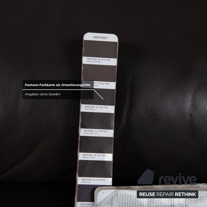 Koinor Velluti Leder Zweisitzer Braun manuelle Funktion Sofa Couch