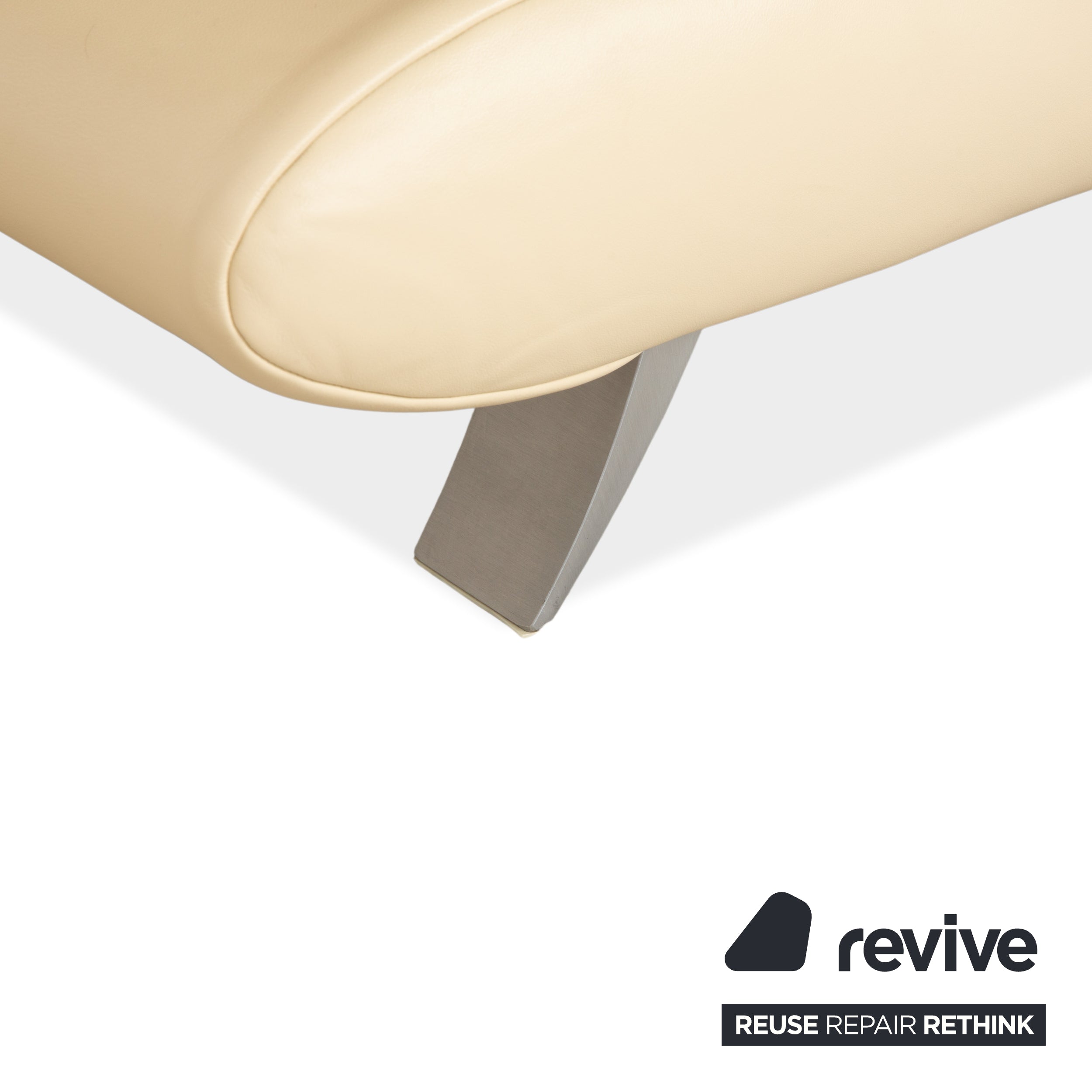 Koinor Velluti Leder Zweisitzer Creme manuelle Funktion Sofa Couch