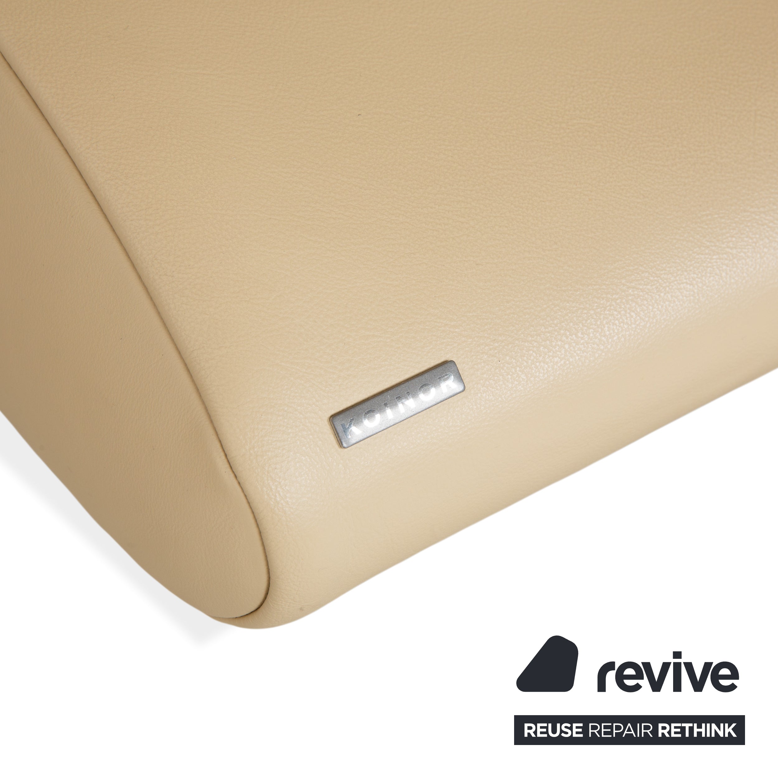 Koinor Velluti Leder Zweisitzer Creme manuelle Funktion Sofa Couch