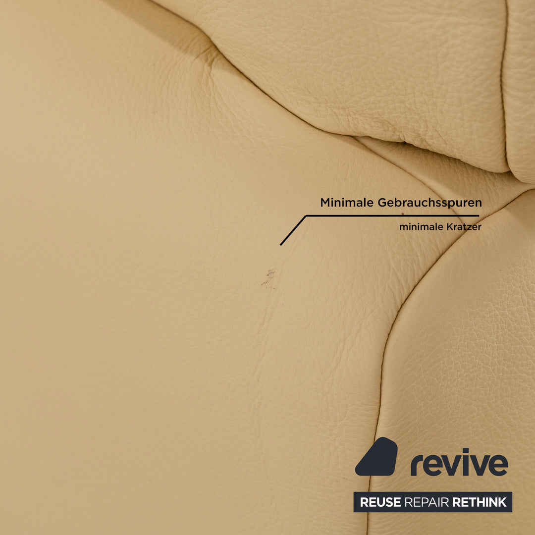 Koinor Velutti Leder Zweisitzer Beige Creme manuelle Funktion Sofa Couch