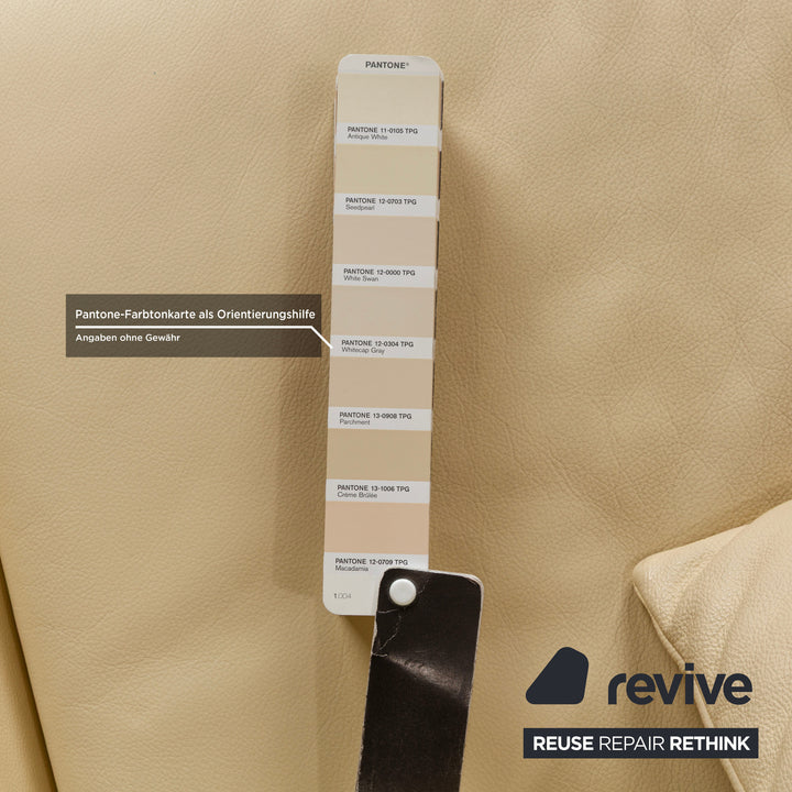 Koinor Velutti Leder Zweisitzer Beige Creme manuelle Funktion Sofa Couch