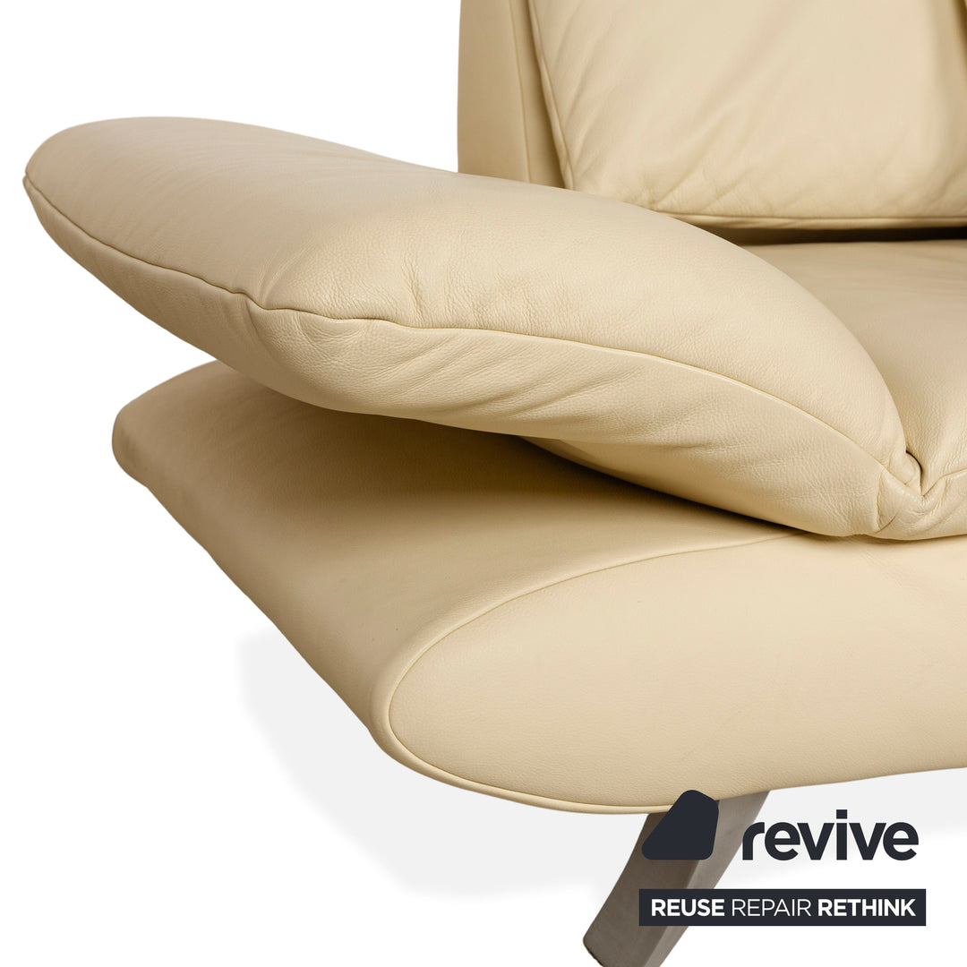 Koinor Velutti Leder Zweisitzer Beige Creme manuelle Funktion Sofa Couch