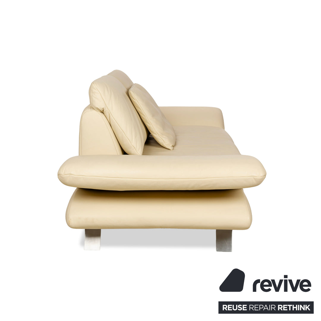 Koinor Velutti Leder Zweisitzer Beige Creme manuelle Funktion Sofa Couch