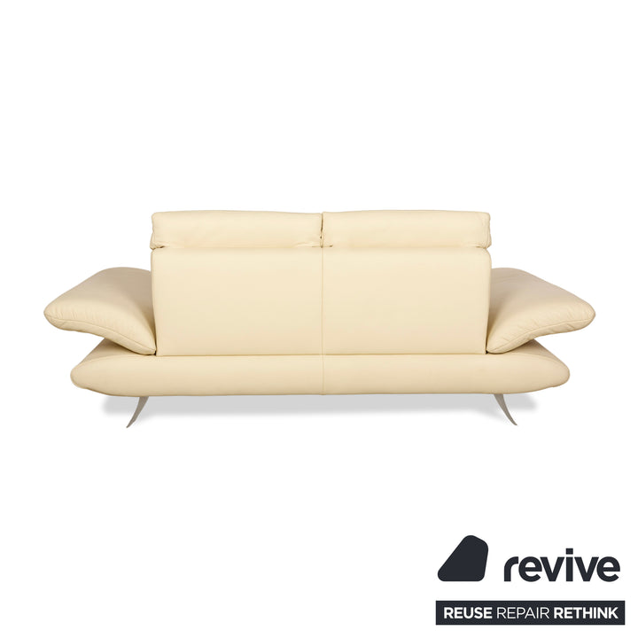 Koinor Velutti Leder Zweisitzer Beige Creme manuelle Funktion Sofa Couch