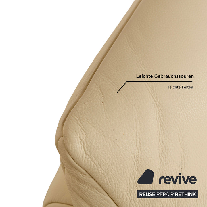 Koinor Velutti Leder Zweisitzer Beige Creme manuelle Funktion Sofa Couch