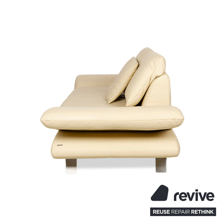 Koinor Velutti Leder Zweisitzer Beige Creme manuelle Funktion Sofa Couch
