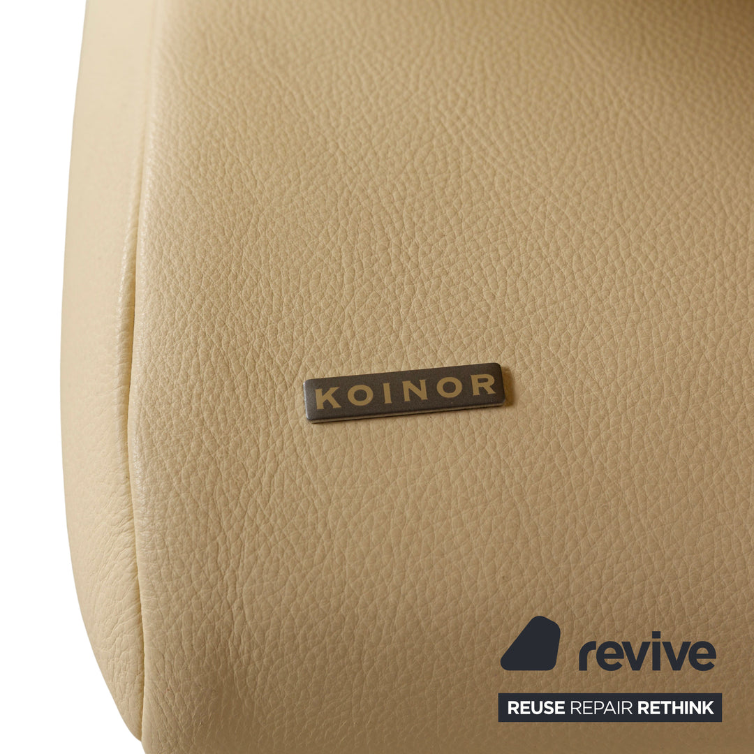 Koinor Velutti Leder Zweisitzer Beige Creme manuelle Funktion Sofa Couch