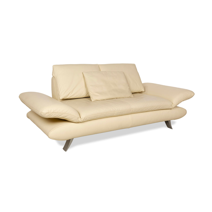 Koinor Velutti Leder Zweisitzer Beige Creme manuelle Funktion Sofa Couch