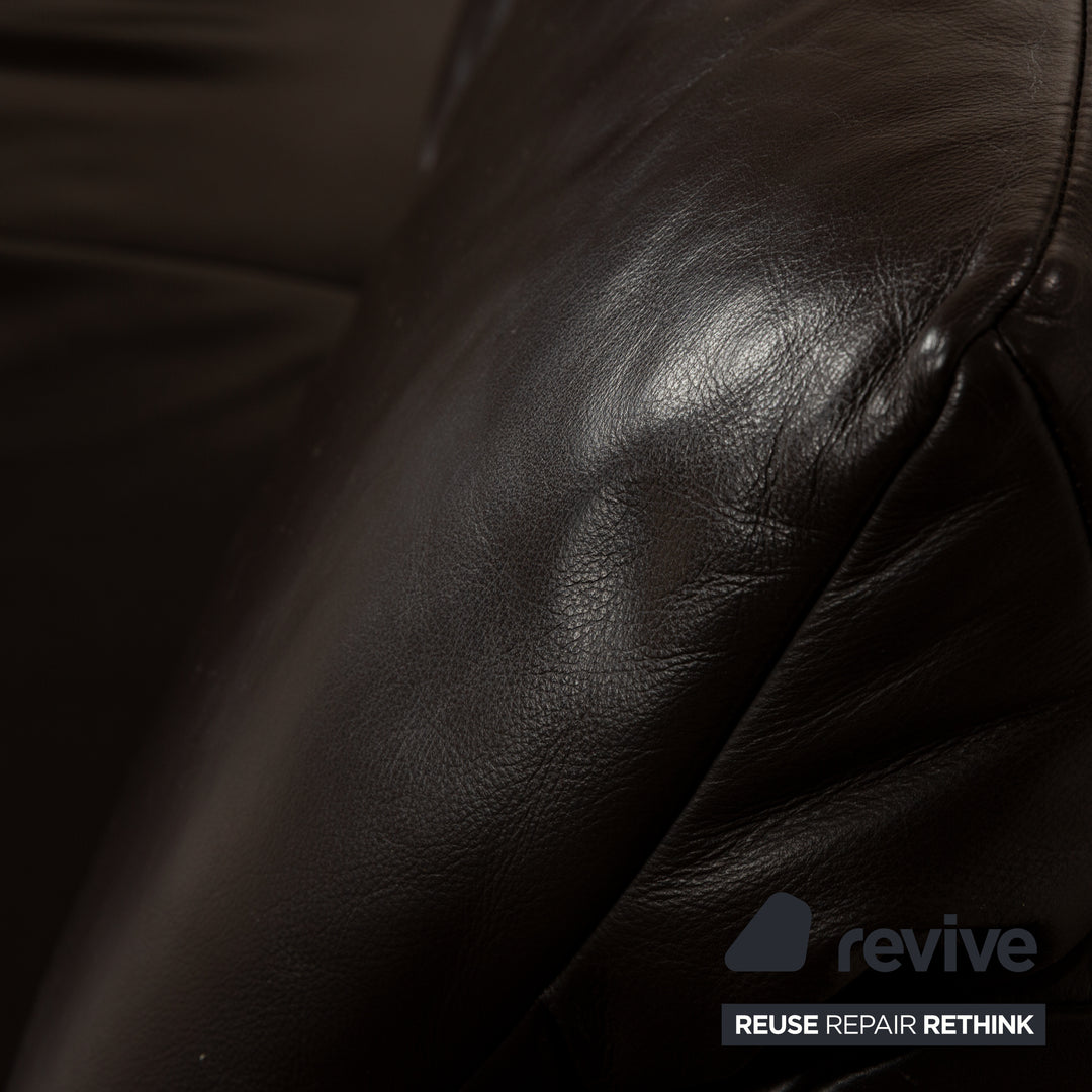 Koinor Velutti Leder Zweisitzer Braun manuelle Funktion Sofa Couch