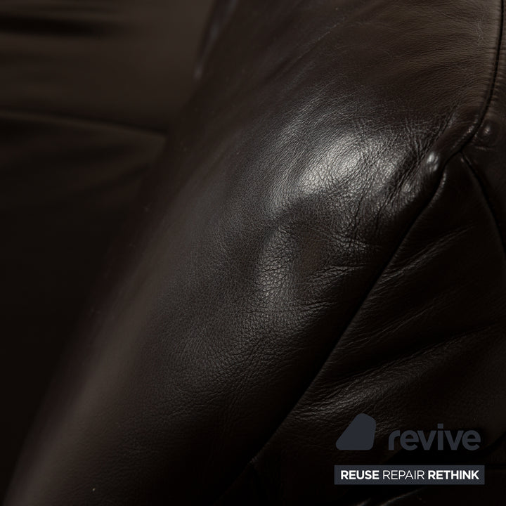 Koinor Velutti Leder Zweisitzer Braun manuelle Funktion Sofa Couch