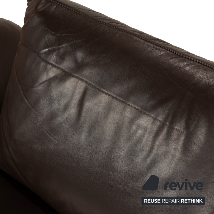 Koinor Velutti Leder Zweisitzer Braun manuelle Funktion Sofa Couch