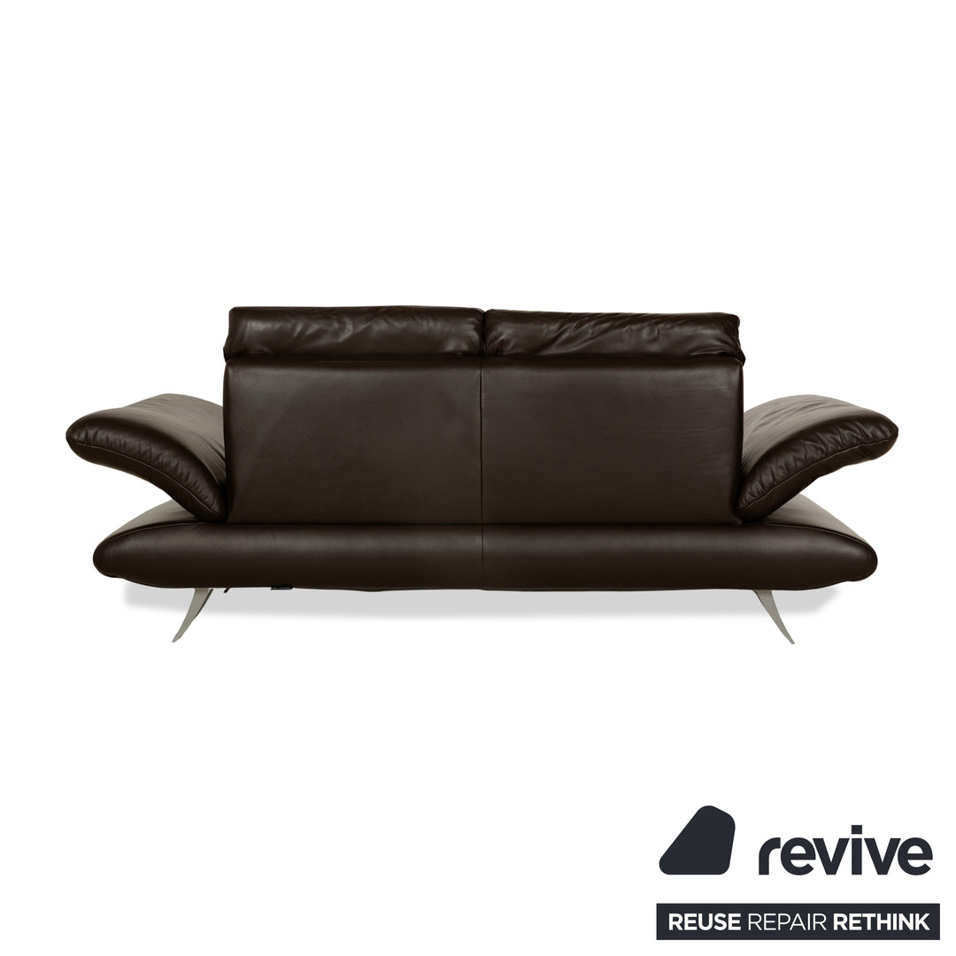Koinor Velutti Leder Zweisitzer Braun manuelle Funktion Sofa Couch