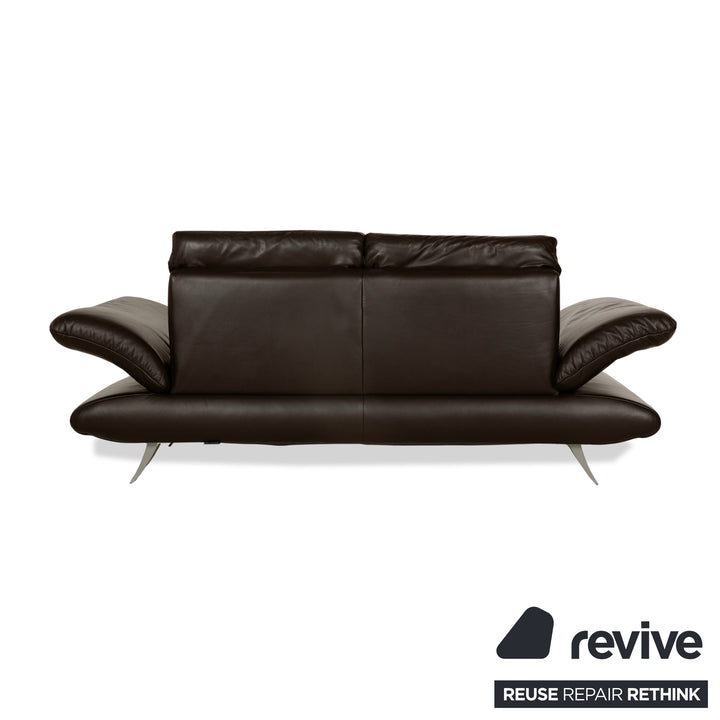 Koinor Velutti Leder Zweisitzer Braun manuelle Funktion Sofa Couch