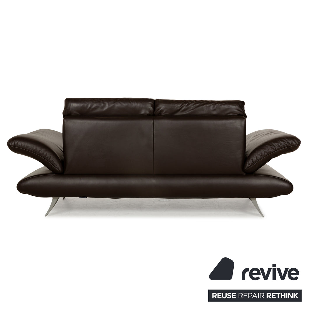 Koinor Velutti Leder Zweisitzer Braun manuelle Funktion Sofa Couch