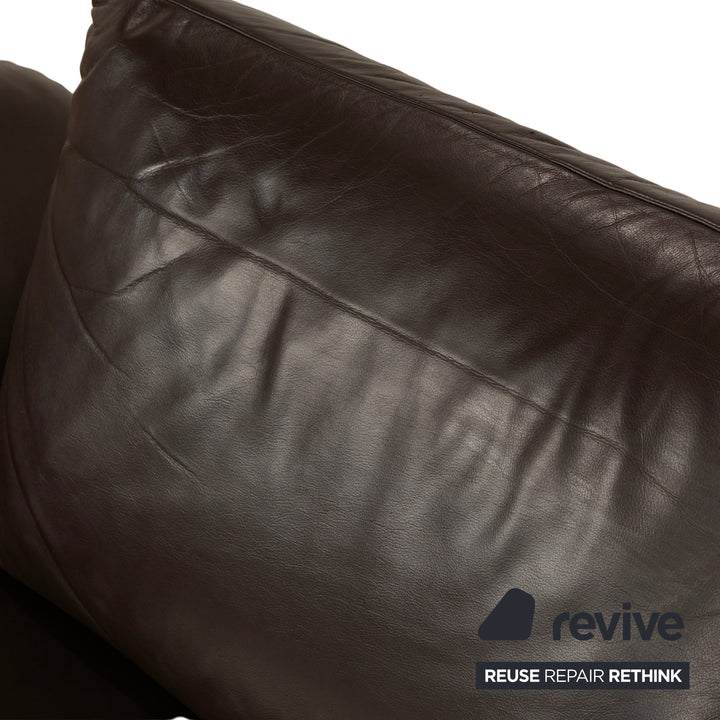 Koinor Velutti Leder Zweisitzer Braun manuelle Funktion Sofa Couch