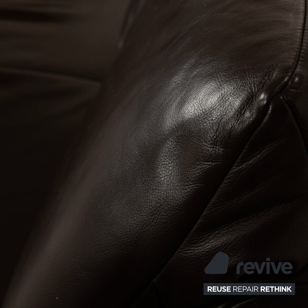 Koinor Velutti Leder Zweisitzer Braun manuelle Funktion Sofa Couch