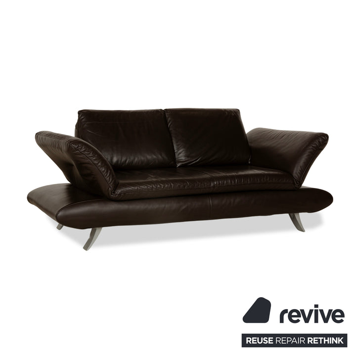 Koinor Velutti Leder Zweisitzer Braun manuelle Funktion Sofa Couch