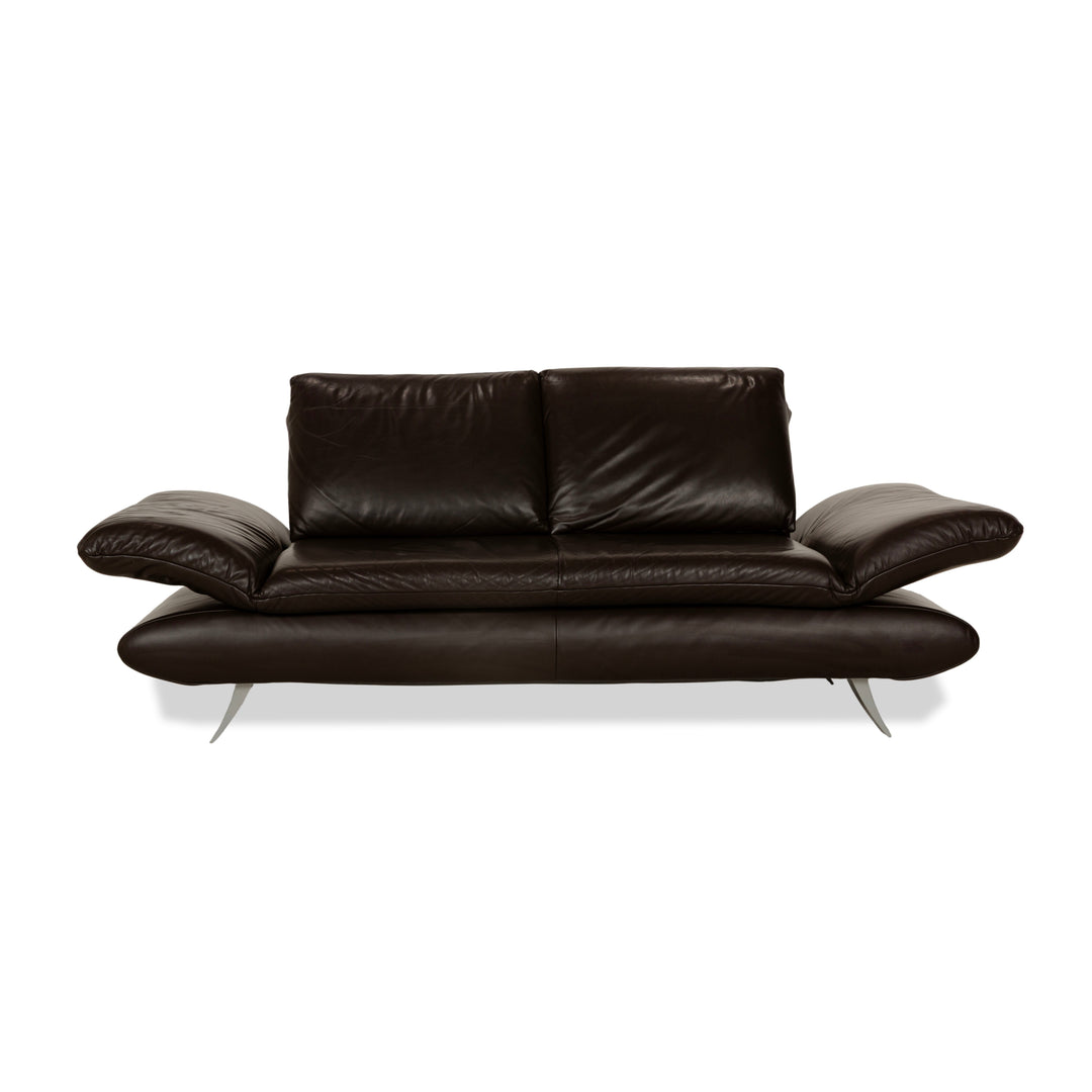Koinor Velutti Leder Zweisitzer Braun manuelle Funktion Sofa Couch