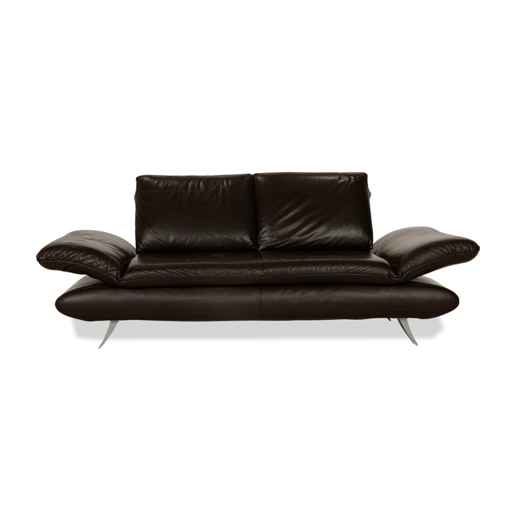 Koinor Velutti Leder Zweisitzer Braun manuelle Funktion Sofa Couch