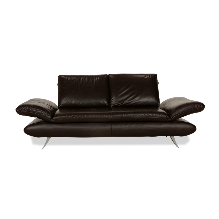Koinor Velutti Leder Zweisitzer Braun manuelle Funktion Sofa Couch