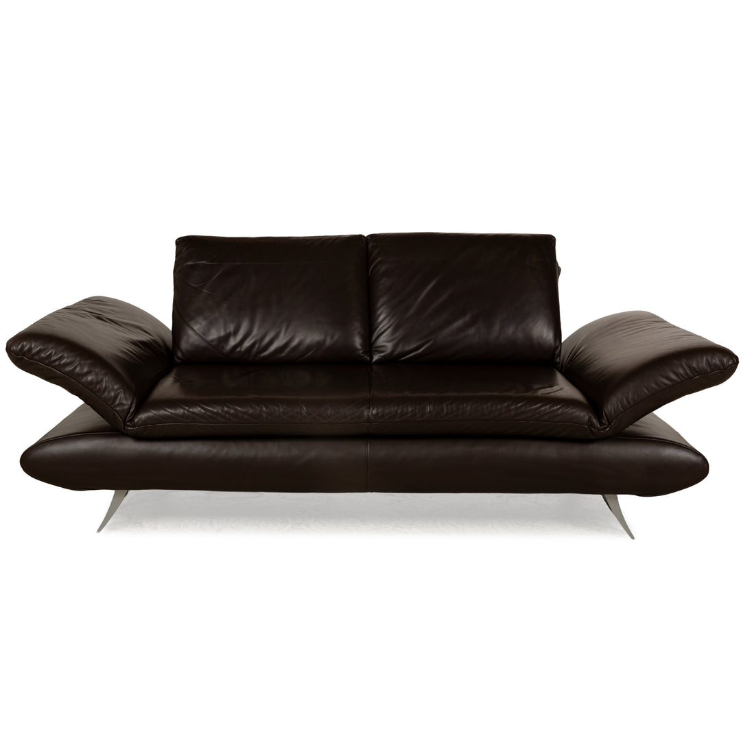 Koinor Velutti Leder Zweisitzer Braun manuelle Funktion Sofa Couch