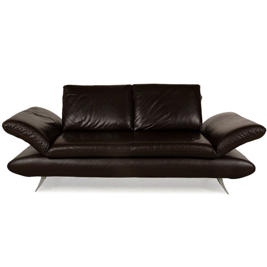 Koinor Velutti Leder Zweisitzer Braun manuelle Funktion Sofa Couch