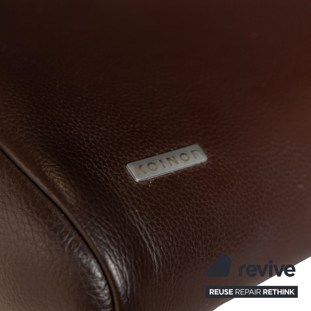 Koinor Velutti Leder Zweisitzer Braun manuelle Funktion Sofa Couch